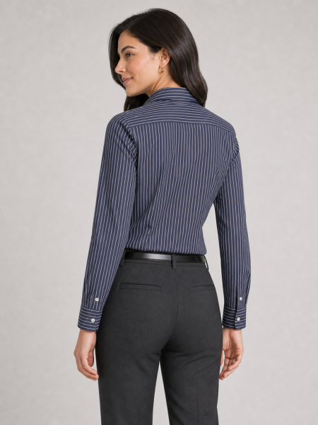 Vista 2 de Blusa Ejecutiva Rayada 1003D