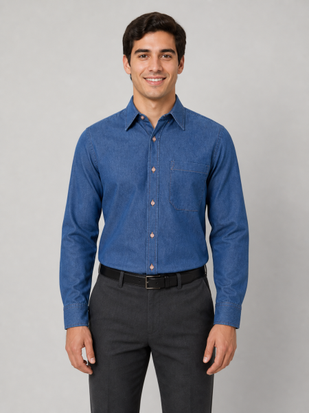 Camisa Ejecutiva de Mezclilla 1002C