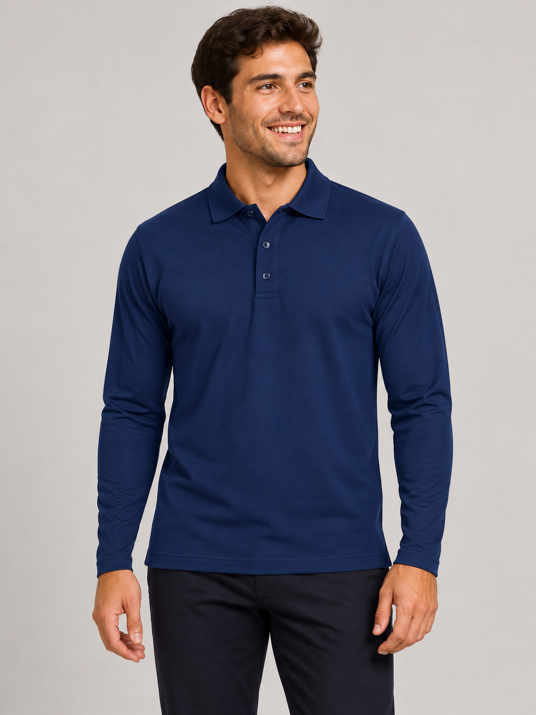 Playera Polo Manga Larga Caballero